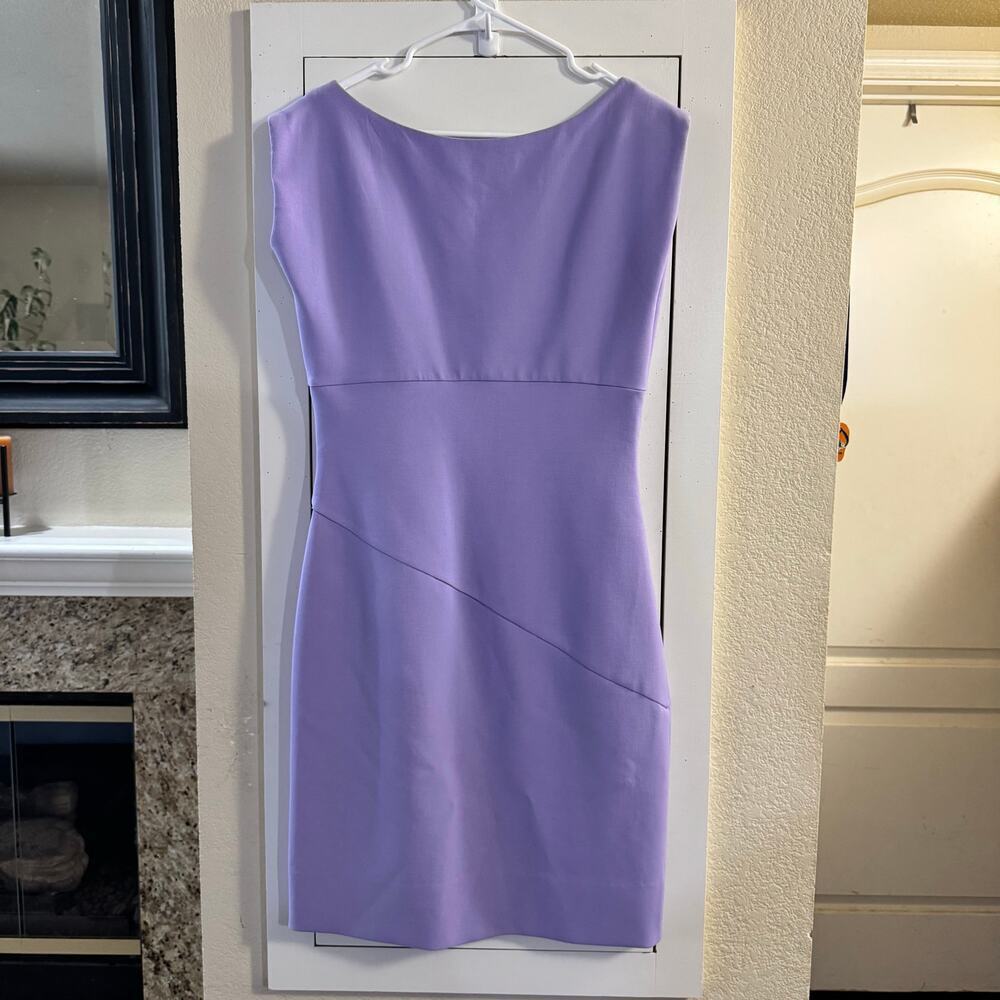 Diane Von Furstenberg Bevin Sheath Dress Lilac Purple Size 14 - Picture 4 of 8